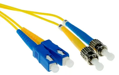 Immagine prodotto di ACT 1 metro LSZH Cavo patch in fibra monomodale 9/125 OS2 duplex con connettori SC e ST