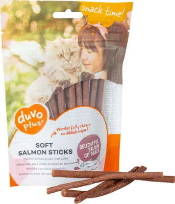 Productafbeelding van Duvo+ Zachte Zalmsticks 50 gram