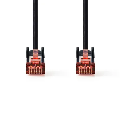 Produktbild von Nedis CAT6-Netzwerkkabel - RJ45 Stecker - RJ45 Stecker - S/FTP - 15.0 m - Rund - LSZH - Schwarz - Label