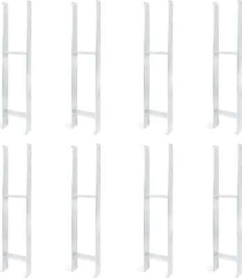 Zdjęcie produktu dla Alberts 8 x wsporniki słupków H, 141x800 mm, grubość materiału 6 mm, głębokość 60 mm, ocynkowane ogniowo