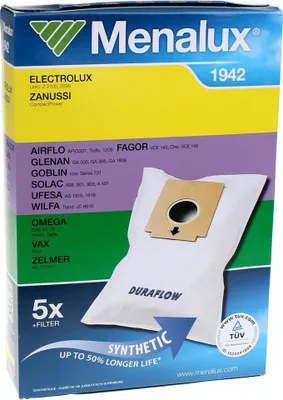 Obrázek produktu pro ELECTROLUX - Prachový sáček, MENAULUX142, 5P - 9001670778