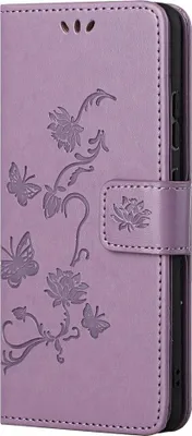 Produktbild von OnePlus Nord 2 Hülle - Coverup Blumen & Schmetterlinge Klapphülle - Lila