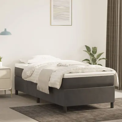 Produktbild von vidaXL Boxspringbettgestell Dunkelgrau 90x200 cm Samt