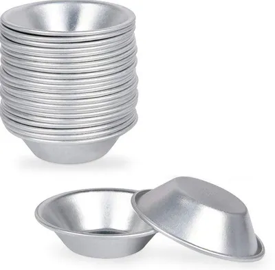 Image de Moules à mini-quiches - 25 pièces - Moules à pâtisserie - Argent - Antiadhésifs et réutilisables