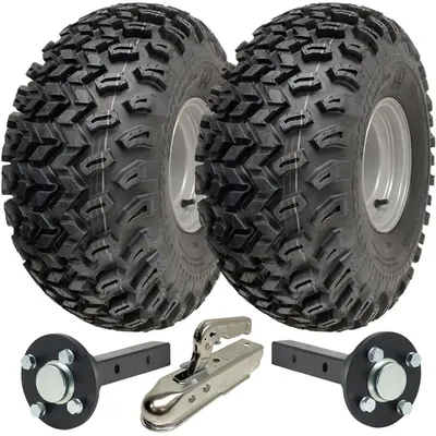 Image de 22x11.00-8 Utility ATV Quad Trailer Kit, P334 Wheels Axles & Hitch Capacity 900kg