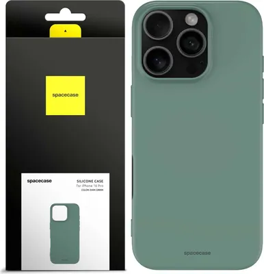Zdjęcie produktu dla Silikonowe etui SPACECASE Silicone Case do iPhone 16 Pro Zielony