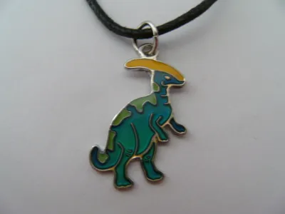 Produktbild von Stimmungskette Parasaurolophus, Dinosaurier Kette Anhänger Modeschmuck Ketten Geschenke Schmuck
