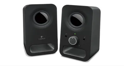 Produktbild von Logitech Z150 PC-Lautsprecher, Stereo Sound, 2 Lautsprecher, 6 Watt Spitzenleistung, 3,5 mm Eingang, Regler am rechten Lautsprecher, Kopfhörerbuchse, EU Stecker, PC/TV/Handy/Tablet - Schwarz