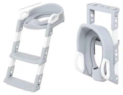 Immagine prodotto di Riduttore per WC da addestramento, design pieghevole, altezza regolabile, GRIGIO