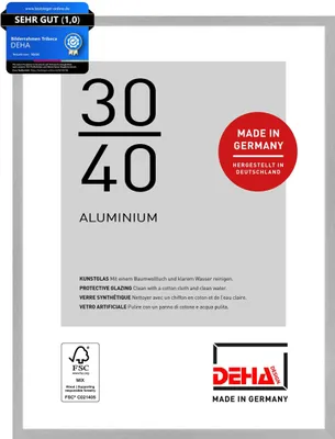 Produktbild von DEHA Design Aluminium Bilderrahmen Tribeca, 30x40 cm, Struktur Silber Matt