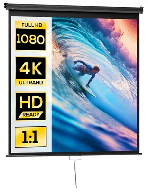 Produktbild von Beamer Leinwand 178 x 178 cm 99 Zoll 1:1 HD 4K Projektionsleinwand für Heimkino Büro-Präsentationen