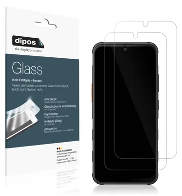 Produktbild von 2x Schutzfolie für SAMSUNG Galaxy Xcover 7 - Anti-Shock 9H Folie dipos Glass Kunststoffglas