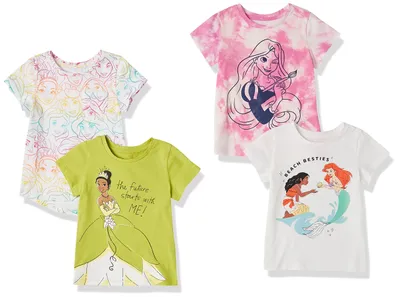 Obrázek produktu pro A. Základní kolekce: Disney | Marvel | Star Wars | Frozen | Princezny | Trička s krátkým rukávem pro dívky
