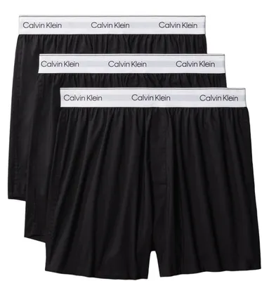 Produktbild von Calvin Klein Icon Baumwolle Stretch 3-Pack Slim Boxer LV00NB4267-UB1 Schwarz Größe XS