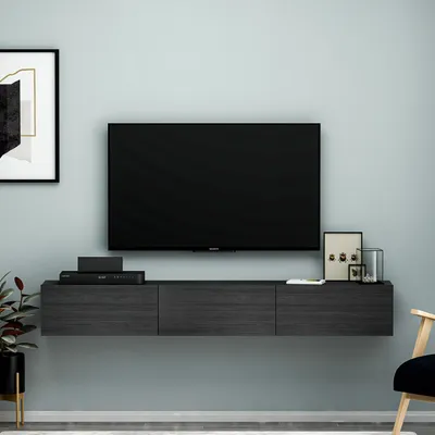 Immagine prodotto di Skye Decor, mobile TV di alta qualità, nero, 180 x 26 x 31,4 cm | Pannello truciolare rivestito al 100% in melamina, spessore: 18 mm | Design moderno per la tua casa, elegante e funzionale.