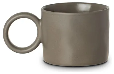 Obrázek produktu pro Estia | Hrnky – Hrnky na kávu – Porcelánové hrnky – Hrnky na čaj 400 ml – šedé – rustikální boho