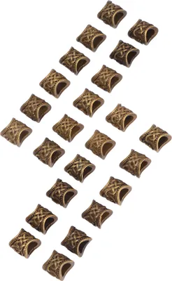 Obrázok produktu pre Korálky na dredy, zliatina, korálky do vlasov, prívesky, ozdoby na pletené účesy, náhrdelník, náramok, bronz
