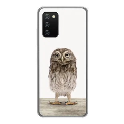 Produktbild von MuchoWow® Handyhülle Schutzhülle Hülle für Samsung Galaxy A03s Eule - Braun - Eulenküken - Kinder - Jungen - Mädchen Silikon Softcase Handy Hülle - Schutz