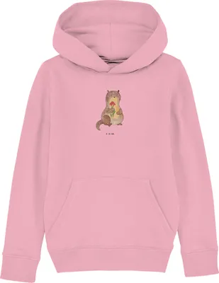Produktbild von Mr. & Mrs. Panda Kinderpullover Otter Blumenstrauß 5-6 Jahre (110/116) - Baumwolle Pink - Geschenk, Pullover, Kinderbekleidung, Süß, Sweatshirt, Hoodie, Seeotter, See, Pulli