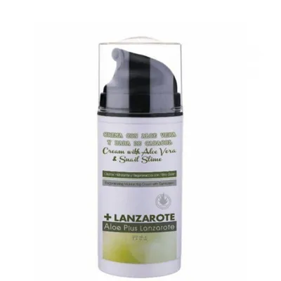 Zdjęcie produktu dla Aloe Vera Snail Slime Cream Aloe Plus Lanzarote 100ml. Krem aloesowy ze śluzem ślimaka z Wysp Kanaryjskich Lanzarote.