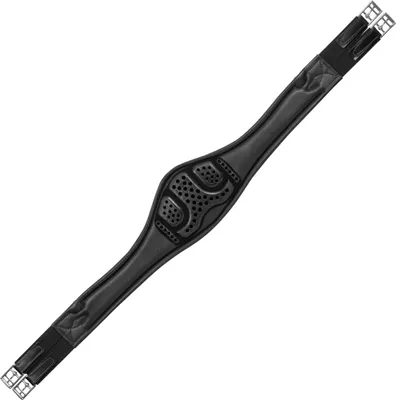 Produktbild von Acavallo Anatomischer Langgurt Kalbsleder mit Gel, Farbe:schwarz, Größe:120