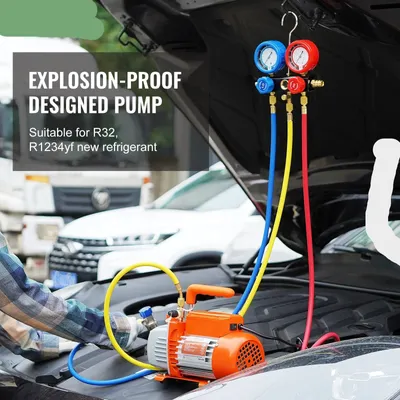 Image de Pompe à vide - Réfrigérant
Pompe à vide - Réfrigérant
Outil - Pompe à vide monostade, à palettes, 1/4 HP, 4 CFM, fonctionnement AC
