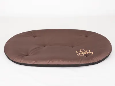 Zdjęcie produktu dla Doggy owalna poduszka, poduszka dla psa, legowisko, legowisko dla kota, materac dla zwierzat, R5: 71 x 54 cm, jasnobrazowy