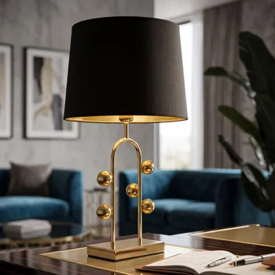 Immagine prodotto di Mauro Ferretti lampada da tavolo bolla E27 Ø 32,5x61 cm nero oro