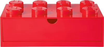 Produktbild von LEGO Spiel Schreibtischschublade 8er rot Schreibtisch Organizer Aufbewahrung