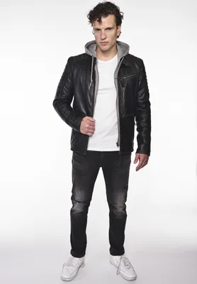 Produktbild von Mustang Lederjacke 3102137 Herren grey S