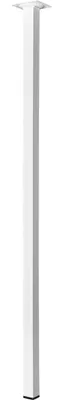 Produktbild von Hettich Tischbein 80 x 2,5 x 2,5 cm Stahl weiß - 1 Stück
