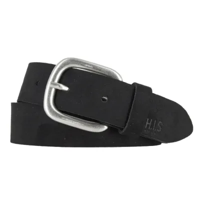 Produktbild von H.I.S Gürtel für Damen schmal (3 cm) Velours-Leder Gürtel schwarz 90