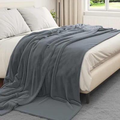 Produktbild von Cloris DesignMöbel Wohndecken 6 Stück Dunkelgrau 240 x 270 cm Fleece - Decken DE791362