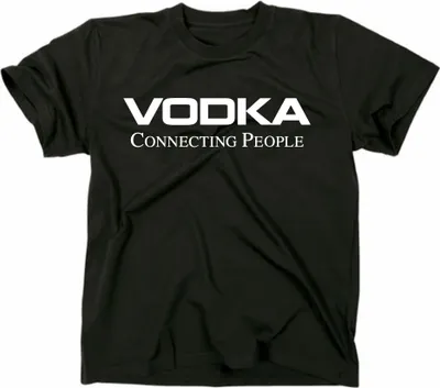 Produktbild von Styletex23 T-Shirt Vodka Connecting People Fun, schwarz, XL