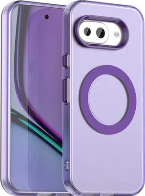Image de Étui magnétique pour Google Pixel 9A, étui antichoc fin mat et translucide Violet