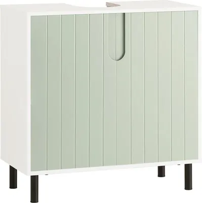 Immagine prodotto di Mobile sottolavabo - Mobile da bagno - 60×30×60 cm - Ripiani regolabili - Da montare - Verde chiaro