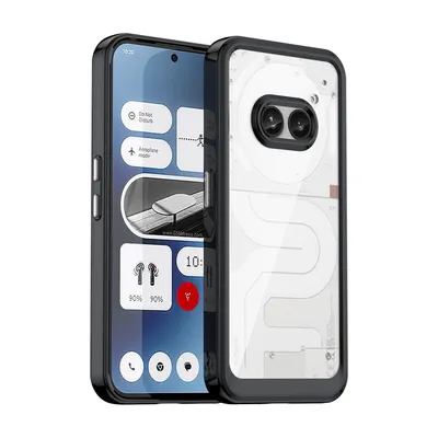 Image de Coque de téléphone portable pour Nothing Phone 2a / Plus - Coque de protection hybride en TPU et acrylique - Noir