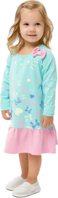 Obrázok produktu pre Dievčenské šaty Butterflies - mätovo-ružové - 104