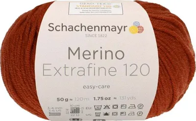 Produktbild von Schachenmayr Merino Extrafine 120, 50g Ziegel Handstrickgarne