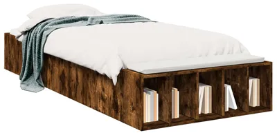 Immagine prodotto di vidaXL Struttura letto con contenitore in rovere affumicato 80 x 200 cm