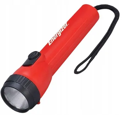 Zdjęcie produktu dla Latarka LED Energizer, plastikowa, zasilana 2 bateriami AA, 25 lumenów, mocne światło, czerwona/czarna, model JCED-SG