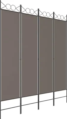 Obrázok produktu pre vidaXL 4-dielne paraván antracit 160x220 cm látka
