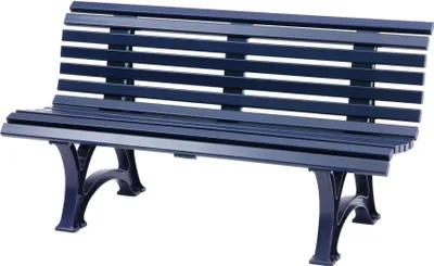 Produktbild von Gartenbank Jamaika | 3-Sitzer | Blau | HxBxT 80x150x64cm | Witterungs- & UV-beständiger Kunststoff | Parkbank Sitzbank Außenbereich Garten Balkon Terrasse