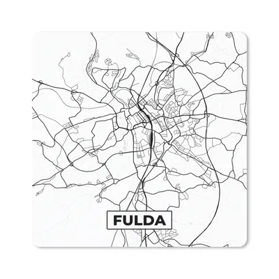 Produktbild von MuchoWow® Mauspad Mousepad Stadtplan - Karte - Fulda 20x20 cm - Mousepads - Maus Mat - Pad - Mausunterlage - Desk Mat - Bureauartikeln