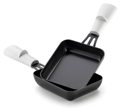 Produktbild von Set mit 2 Raclette-Pfännchen, rechteckig, PTFE