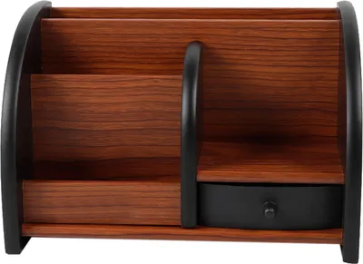 Produktbild von Stifthalter Holz Schreibtisch-Organizer Aufbewahrung Schublade Schreibtischorganisator