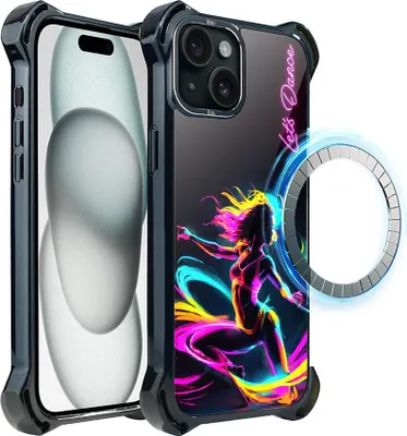 Produktbild von IBIZU DropGuard Ultra iPhone 15 Hülle mit MagSafe, #ElectroMove, Tanzrhythmus