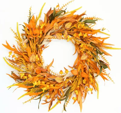 Produktbild von Herbstkranz für Verandatür, Herbst-Haustür-Kranz für Zuhause, Außen, Innenbereich, Fenster, Wanddekoration, Herbst, Erntedankfest, Halloween