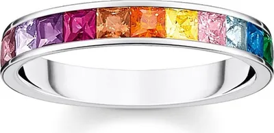 Produktbild von Thomas Sabo TR2403-477-7 Damen-Ring Silber Bunte Steine, 54/17,2