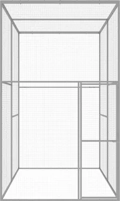 Obrázek produktu pro vidaXL Klec pro kočky 3x1,5x2,5 m Pozinkovaná ocel